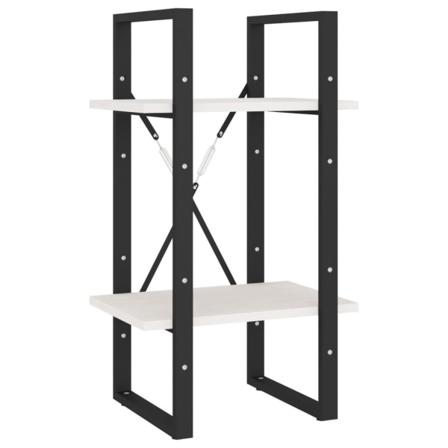 Vidaxl Bokhylla 2 Hyllplan Vit 40x30x70 Cm Massiv Furu Vit
