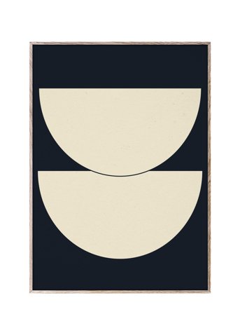 Paper Collective Half Circles I - Blue 30X40 - Multi/patterned - 30X40CM