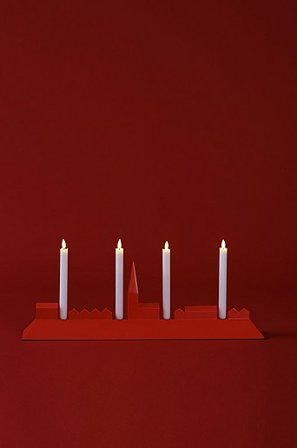 Jotex - Kandelaar Rood Rood - RADBYN - Koop Kerstversiering bij Jotex