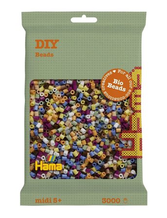 Hama Midi Bio Beads 3000 Pcs Mix 197 Patterned Hama