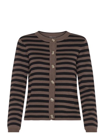 Object Objester Sli L/S Knit Cardigan Noos - Brown - XS