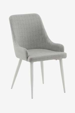 Venture Home - Spisebordsstol Pia Stof, 2-pak - Grå - Stole - Fra Homeroom