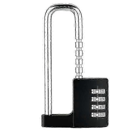Kombinationshængelås til udendørs brug, vandtæt kraftig hængelås med kode, multifunktionel justerbar lang hængelås-