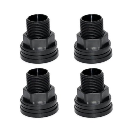 PVC Skotgennemføring - Dobbeltgevind Skotgennemføring Vandtank Tilslutning til Regnvandstønder Akvarier Vand