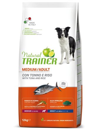 Natural Trainer Crocchette Tonno/Riso/Alga Spirulina Per Cani