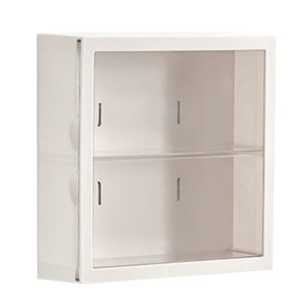 Vægmonteret Vitrineskab Blind Box Figurer Display Case Håndværksopbevaring Display Rack Støvtæt Dukkelegetøjsopbevaringsboks Hvid