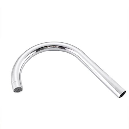 Rustfrit stål køkkenhane tud - direkte indsats stort buet rør, kompatibel med standard køkkenhaner