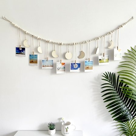 Månefaser Veggdekor, Håndlaget Hammeret Gult Gull 130cm, 7