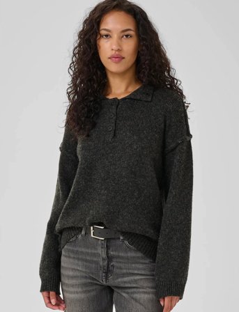 My Essential Wardrobe Palomamw Polo Pullover - Brown - L