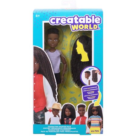 Creatable World Character Starter Pack Doll Brunette Braided Hai
