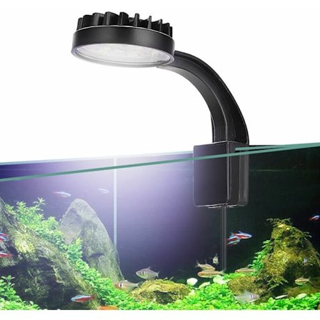 total Liten klämlampa för akvarium LED-belysning blå vit USB mi