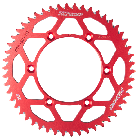 Zadní Rozeta Proworks Aluminium Červená - Suzuki RMX 250 1989-2000