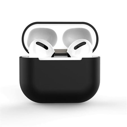 Fodral för AirPods 2 / AirPods 1 mjukt silikonskydd för hörlurar svart (Fodral C)