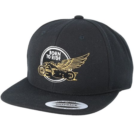 Born To Ride - Schwarz snapback Cap - Just Fly Away Black Snapback @ Hatstore
