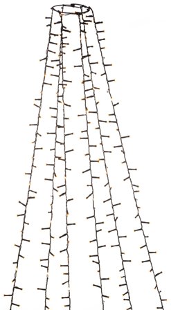 Konstsmide 6651-830 Joulukuusen valosarja huurrettu, musta johto, 4 m Amber, Valaistus