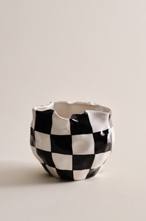 Jotex - Potte Svart/hvit - RUTAN - Kjøp Krukker hos Jotex