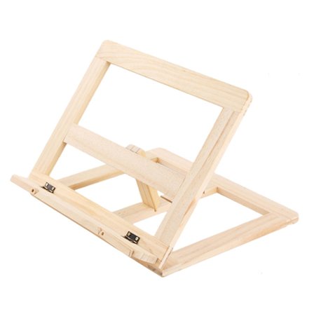 Justerbar Sammenklappelig Trælæsepult til Kogebøger og Tablets