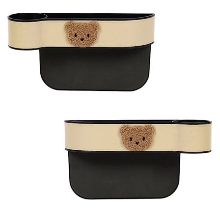 Tvådelad beige förarsäte och passagerarsäte slits förvaringslåda carto