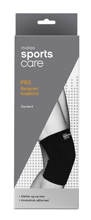 Matas Sports Care PRO Neopren Knæbind Standard Sort XXL, Medicin & Pleje, Støttebind, Knæstøtte