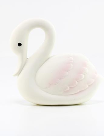 Natural Rubber Teether, Swan Toys Baby Toys Teething Toys Hvid Rätt Start