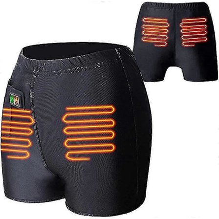 Oppvarmede bukser, Unisex batterioppvarmede boxershorts varme bukser shorts elektrisk termisk undertøy bunn for menn kvinner-God