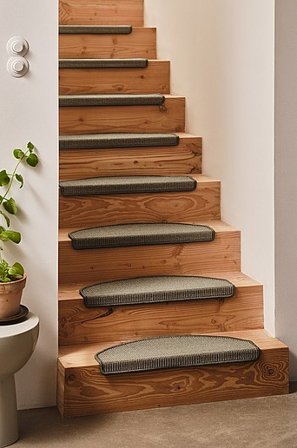 Jotex - Staptapijt Sisal 15-pak Grijs Grijs - SIENNA - Koop Trapmatten bij Jotex