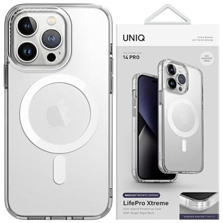 UNIQ LifePro Xtreme-deksel iPhone 14 Pro Max 6.7Magclick Lader gjennomsiktig/frostklar