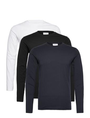 3Pk Basic Tee L/S T-shirts Long-sleeved Multi/mønstret Lindbergh