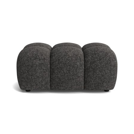 Puffy Pouf, 64x95cm Sitzhocker in Genesis Anthrazit, modernes Design mit Nozag-Federung und weicher Polsterung für optimalen Sitzkomfort.