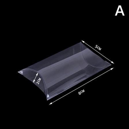 10 kpl läpinäkyvä PVC-tyynyn muotoinen karkkirasia lahjapakkaus Bo A