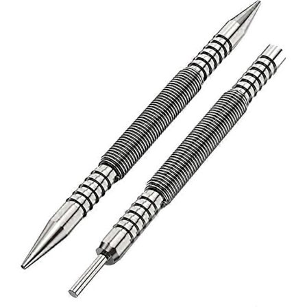 Fjederbelastet dobbelt endesømmer sæt centerhul sømmer fjederbelastet markør metal træbearbejdning boremaskine