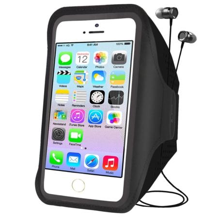 Udendørs Sport Løbearm Taske Case Fitness Mobil Refleks Strip M Grey