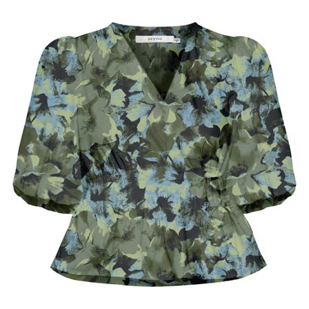 Gestuz blisha wrap blouse , Groen , Dames , Maat: M