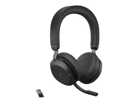 JABRA Headset Evolve2 75 MS stereo BT USB-A - Lyreco - Kontorsmaskiner - Headset och telefoner - Headset - Trådlösa