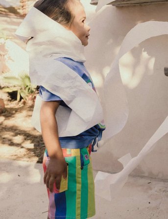 Boboli Gabardine Bermuda Shorts - Blue - 86