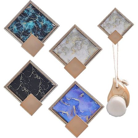 4 st självhäftande krokar, självhäftande krokar utan borrning, självhäftande krokar, väggmonterad badrumshanddukshållare, självhäftande krokar för att