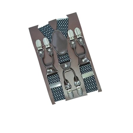 Hängslen för män med 6 clips och förtjockat elastiskt band