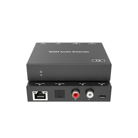 NÖRDIC SPDIF RCA L/R lydforlænger 300m CAT6