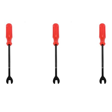 3X Bil Dør Interiør Trim Klips for Polstring Festeanordning, Fjerner Tang, Skrutrekker, Spiker Trekker, 6 Tommer, Rød