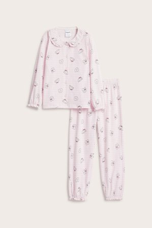 Kappahl | Pyjamasskjorte i bomull Rosa 110/116 | Rosa