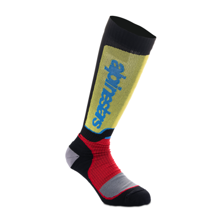 Motokrosové Ponožky Alpinestars Plus Dětské Černá/Červená/Světlá Modrá M-L