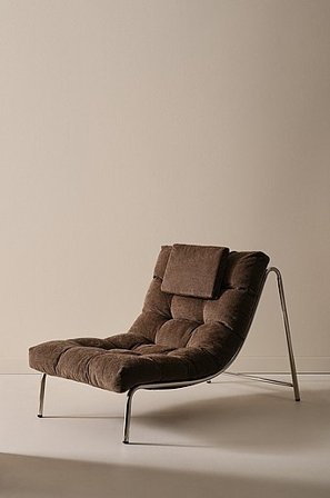 Jotex - Fåtölj Chenille - MDF - Polyester - Rostfritt - stål Moccabrun BURLESON - Köp Fåtöljer hos Jotex