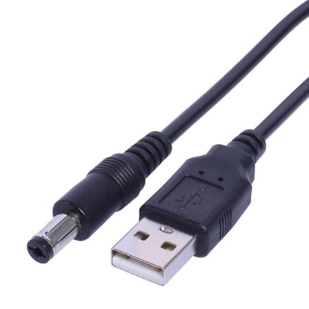 USB til DC5.5 x 2.1mm ladekabel for LED-lyslist 5V spenningsenhet