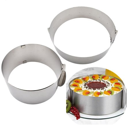 Infällbar Mousse Ring 3D runda fyrkantiga molds Rostfria molds