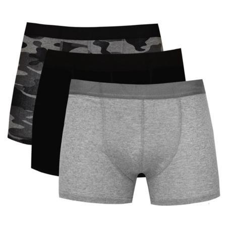 Simply Essentials Bomullsboxers För Män (paket Med 3) L Svart