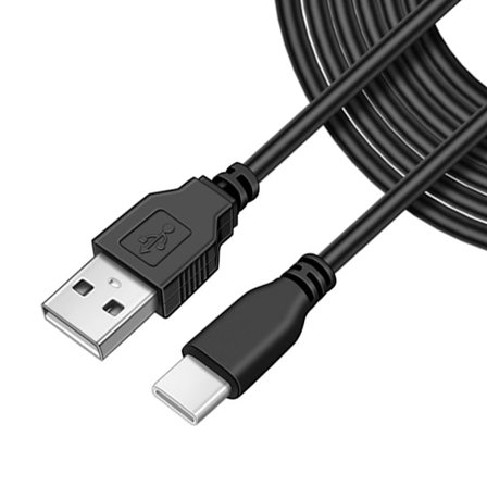 Ekstra Lang 3,5 m USB til Type C Retvinklet Strømkabel Valgfri Konnektor til Elektronik og Bilgadgets