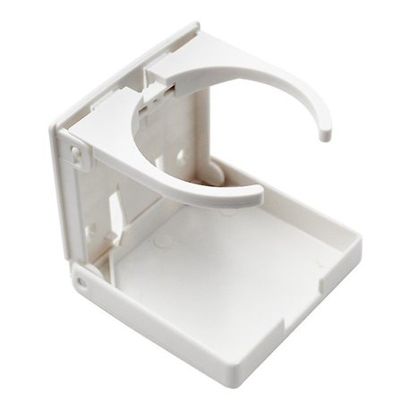 2 stk. justerbar sammenleggbar drikkeholder med skruer Justerbar koppholder (hvit)