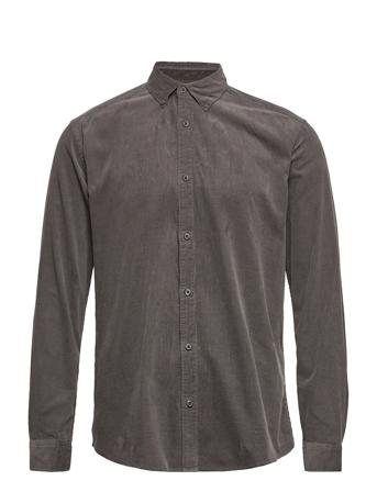 Onslogan Life Ls Reg Cord Shirt Grey ONLY & SONS