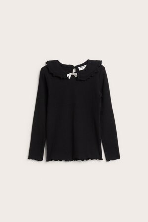 Kappahl | Top z kołnierzykiem i kokardą | Czarne