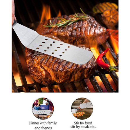 Set 3 spatlar, 1 grönsaksskrapa, 2 för grillning och stekhäll, 6-delat set